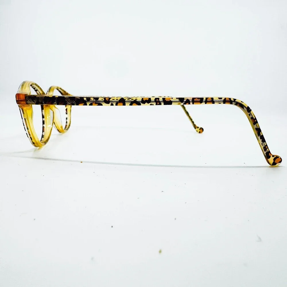 Regence Eyeglass Frames Womens Animal Print Leopard Oval France 49-15-135